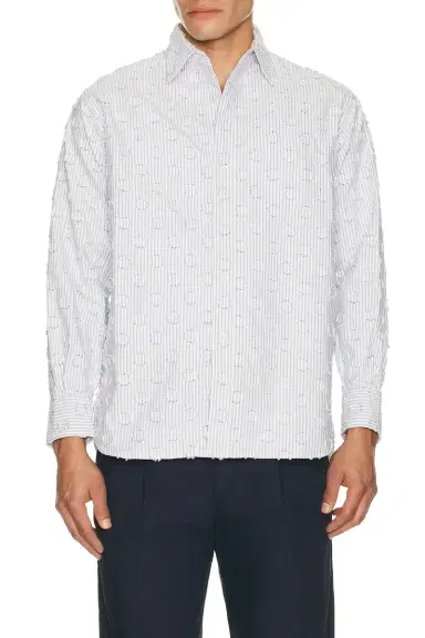 Beams Plus B.D. Classic-Fit Burnout Dot Candy Stripe | Thumbnail 3 Beams Plus B.D. Classic-Fit Burnout Dot Candy Stripe | Thumbnail 3