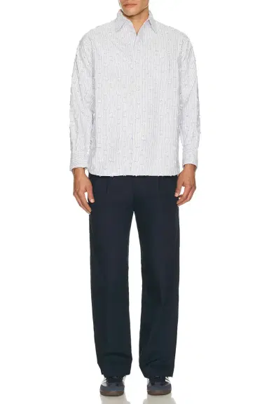 Beams Plus B.D. Classic-Fit Burnout Dot Candy Stripe | Thumbnail 4 Beams Plus B.D. Classic-Fit Burnout Dot Candy Stripe | Thumbnail 4