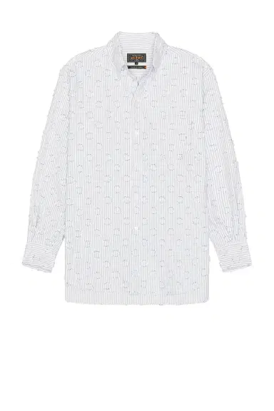 Beams Plus B.D. Classic-Fit Burnout Dot Candy Stripe | Thumbnail 5 Beams Plus B.D. Classic-Fit Burnout Dot Candy Stripe | Thumbnail 5