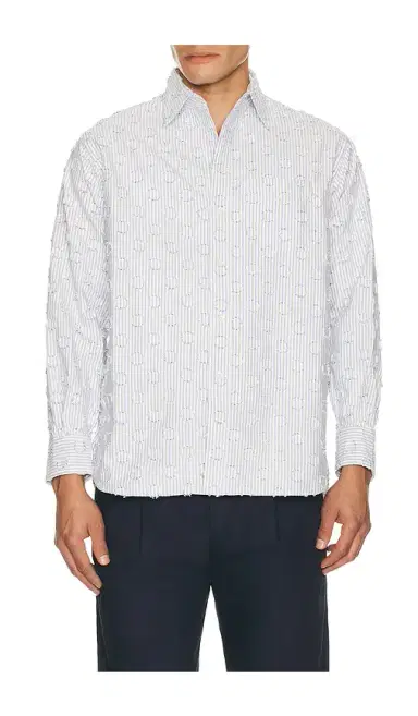 Beams Plus B.D. Classic-Fit Burnout Dot Candy Stripe | Thumbnail 1 Beams Plus B.D. Classic-Fit Burnout Dot Candy Stripe | Thumbnail 1
