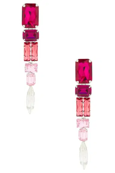 AREA Ombre Crystal Drop Earrings | Thumbnail 3