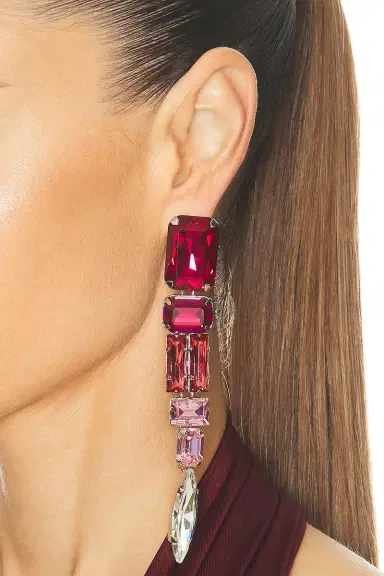 AREA Ombre Crystal Drop Earrings | Thumbnail 4