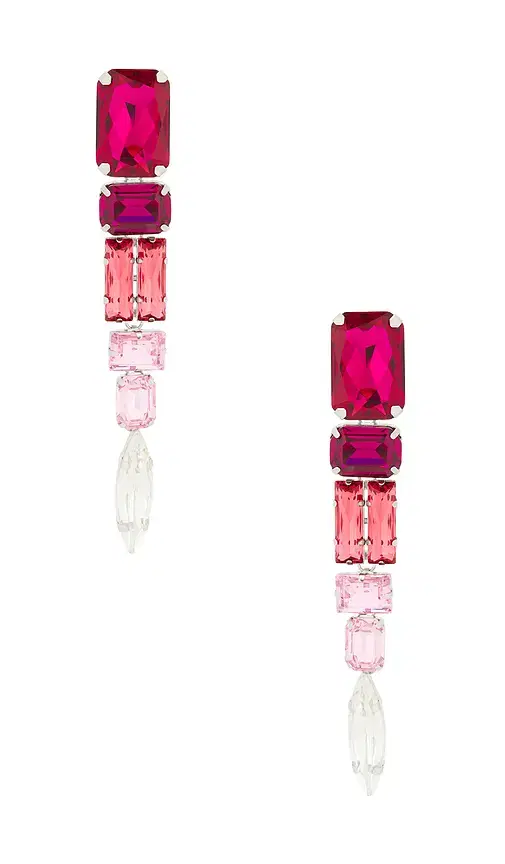 AREA Ombre Crystal Drop Earrings