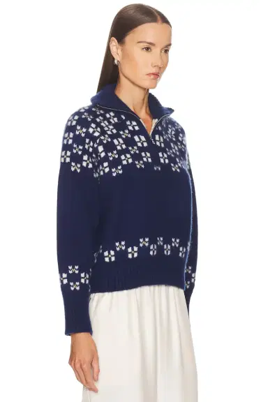 Calle Del Mar Winter Fair Isle Half Zip Sweater | Thumbnail 2