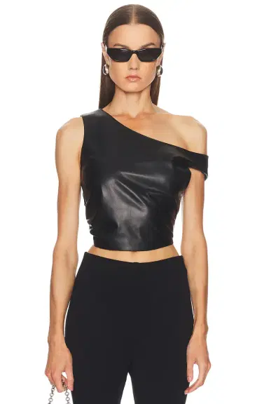 EZR Off Shoulder Leather Top | Thumbnail 1 EZR Off Shoulder Leather Top | Thumbnail 1