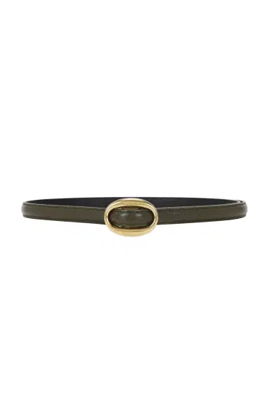 Saint Laurent Oval Buckle Thin Belt | Thumbnail 1 Saint Laurent Oval Buckle Thin Belt | Thumbnail 1