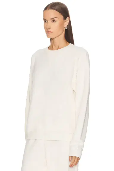 ÉTERNE Classic Reverse French Terry Crew Sweatshirt | Thumbnail 2