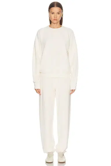 ÉTERNE Classic Reverse French Terry Crew Sweatshirt | Thumbnail 4