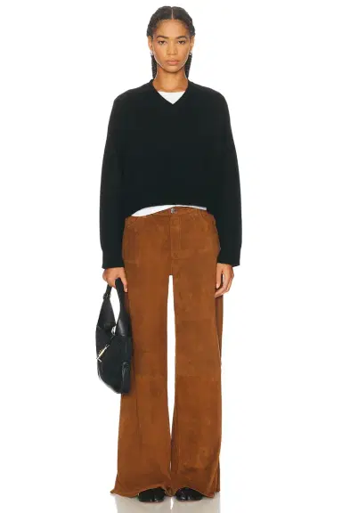 Sprwmn 5 Pocket Mid Rise Wide Leg | Thumbnail 5 Sprwmn 5 Pocket Mid Rise Wide Leg | Thumbnail 5