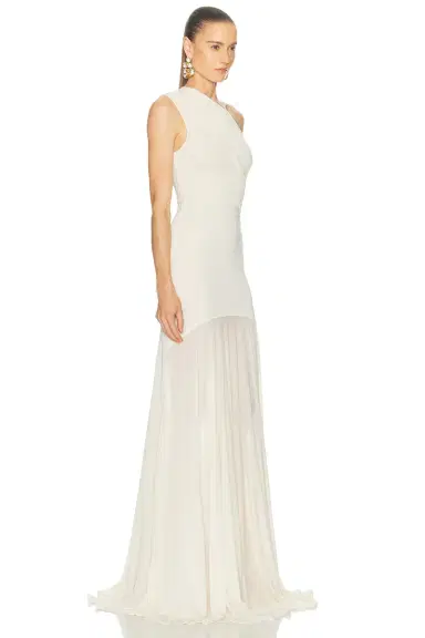 Atlein One Shoulder Draped Dress | Thumbnail 2