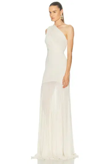 Atlein One Shoulder Draped Dress | Thumbnail 3