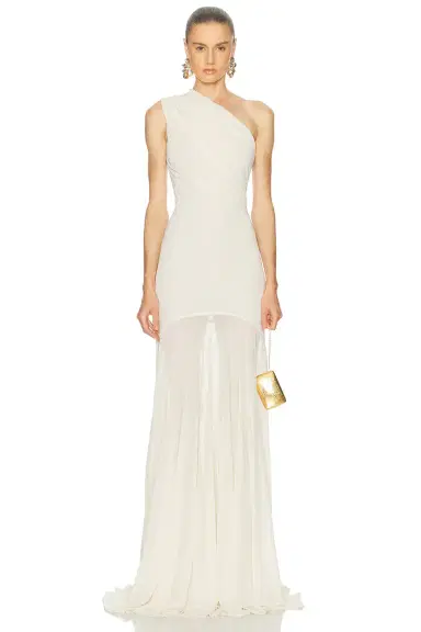 Atlein One Shoulder Draped Dress | Thumbnail 1