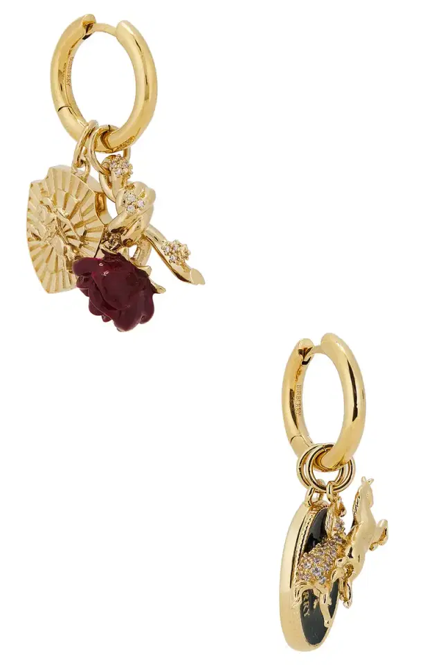 Burberry Charm Hoop Earrings