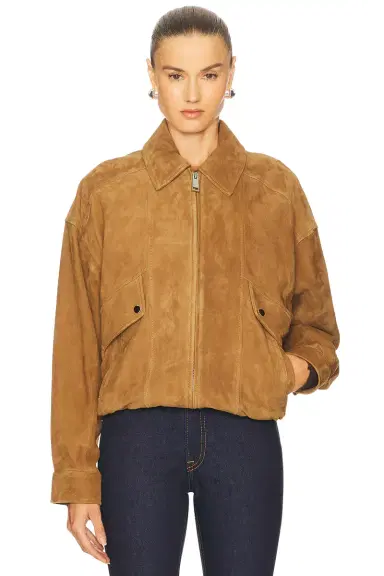 GRLFRND Wren Suede Bomber | Thumbnail 4 GRLFRND Wren Suede Bomber | Thumbnail 4