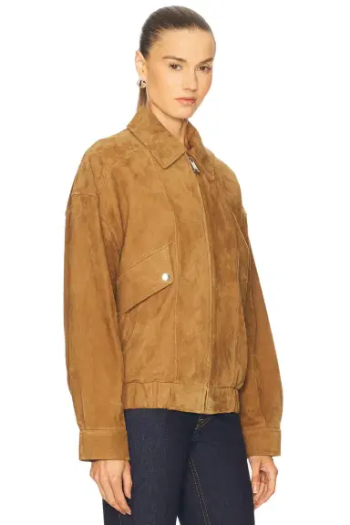 GRLFRND Wren Suede Bomber | Thumbnail 5 GRLFRND Wren Suede Bomber | Thumbnail 5