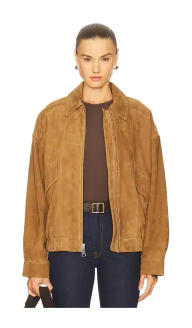 GRLFRND Wren Suede Bomber | Thumbnail 1 GRLFRND Wren Suede Bomber | Thumbnail 1