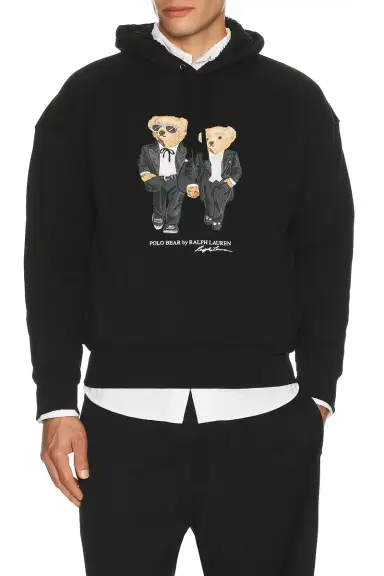 Polo Ralph Lauren Cloud Fleece Holiday Bear Hoodie | Thumbnail 3