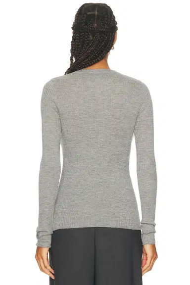 SPRWMN Henley Long Sleeve Top | Thumbnail 3