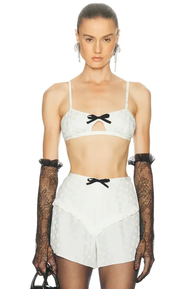 Alessandra Rich Silk Bra Top