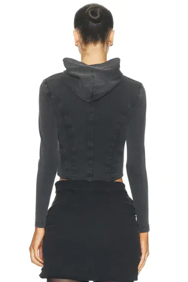 Balenciaga Corseted Zip Up Hoodie | Thumbnail 3