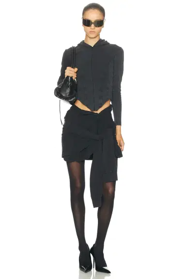 Balenciaga Corseted Zip Up Hoodie | Thumbnail 4