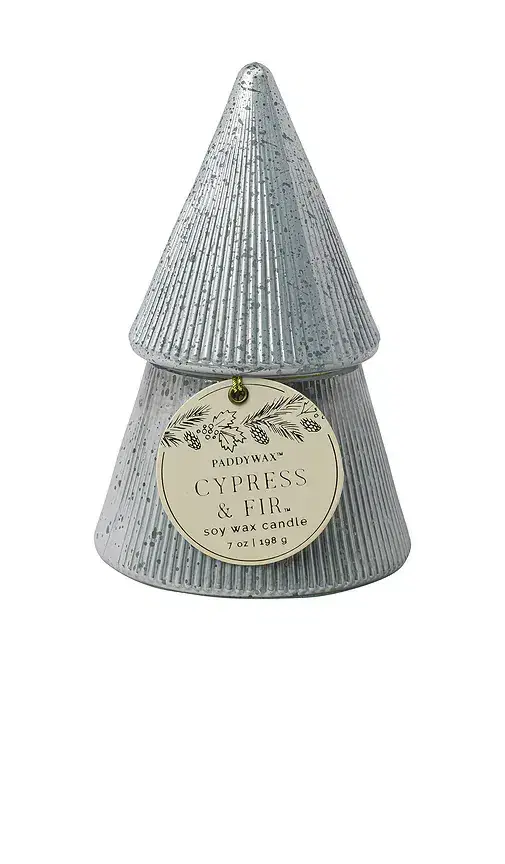 Paddywax Cypress & Fir 7oz Silver Candle