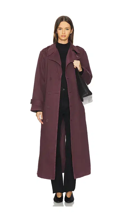 Icon Denim Snow Trench Coat