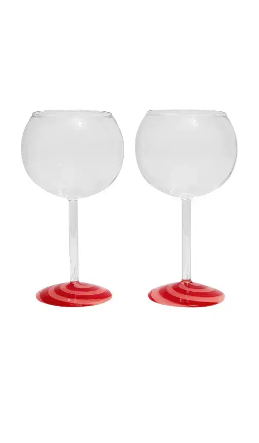 FAZEEK Swirl Wine Glasses Set Of 2