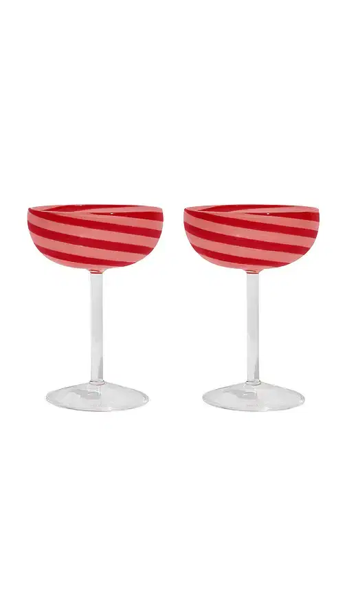 FAZEEK Swirl Coupe Glasses Set Of 2