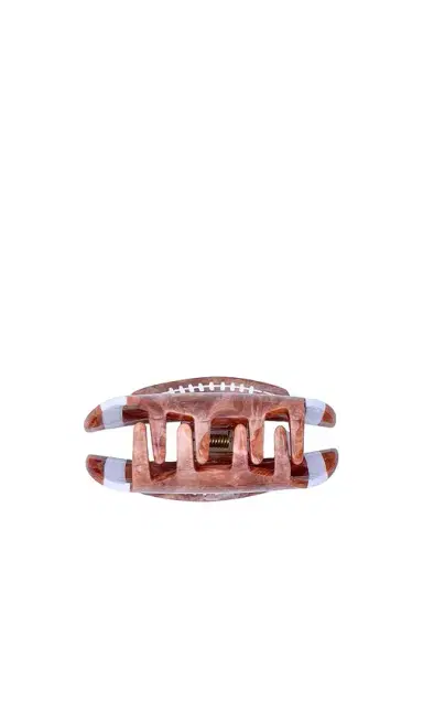 Solar Eclipse Hand-Painted Game Day Football Claw Hair Clip | Thumbnail 2