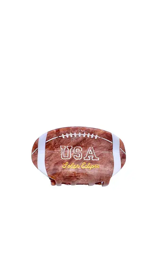 Solar Eclipse Hand-Painted Game Day Football Claw Hair Clip