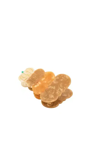 Solar Eclipse Hand-Painted Pumpkin Stack Claw Hair Clip | Thumbnail 1