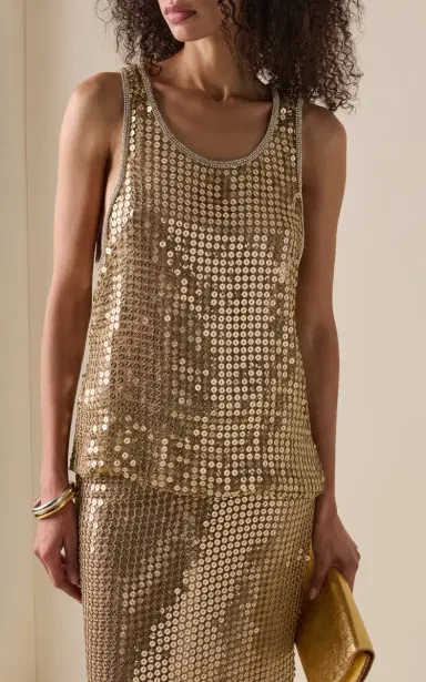 Elie Saab Sequined Tank Top | Thumbnail 2 Elie Saab Sequined Tank Top | Thumbnail 2