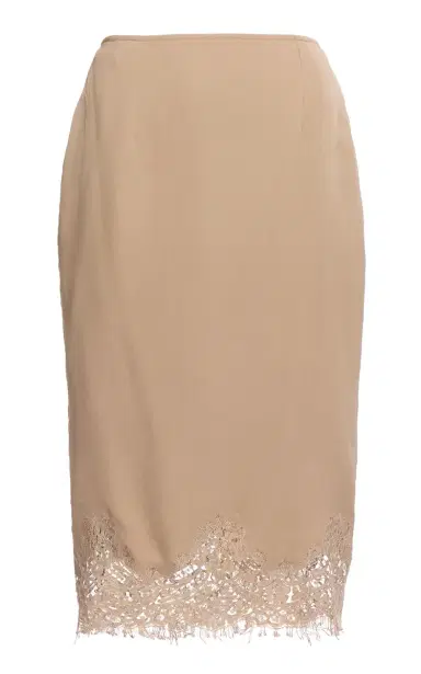 Elie Saab Double Georgette/Lace Border Midi Skirt | Thumbnail 2 Elie Saab Double Georgette/Lace Border Midi Skirt | Thumbnail 2