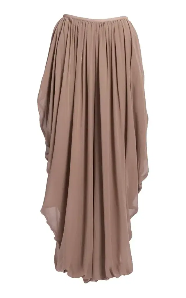 Georgette Silk Pant - Brown