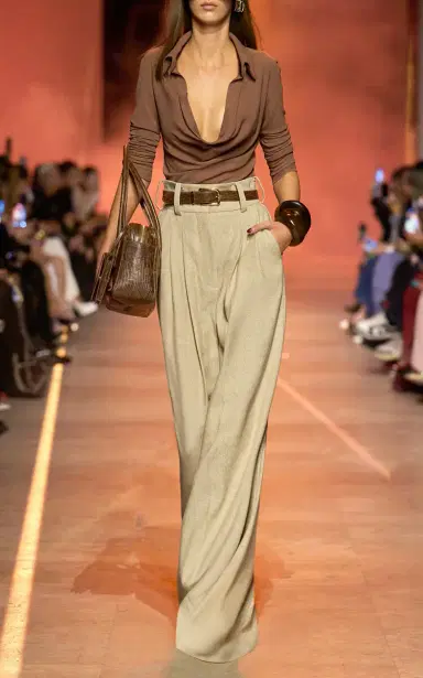 Elie Saab Cotton Canvas Pants | Thumbnail 2 Elie Saab Cotton Canvas Pants | Thumbnail 2