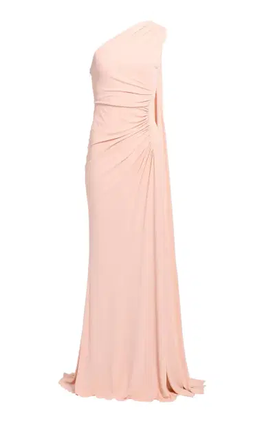 Elie Saab Jersey Long Dress - Light Pink | Thumbnail 1