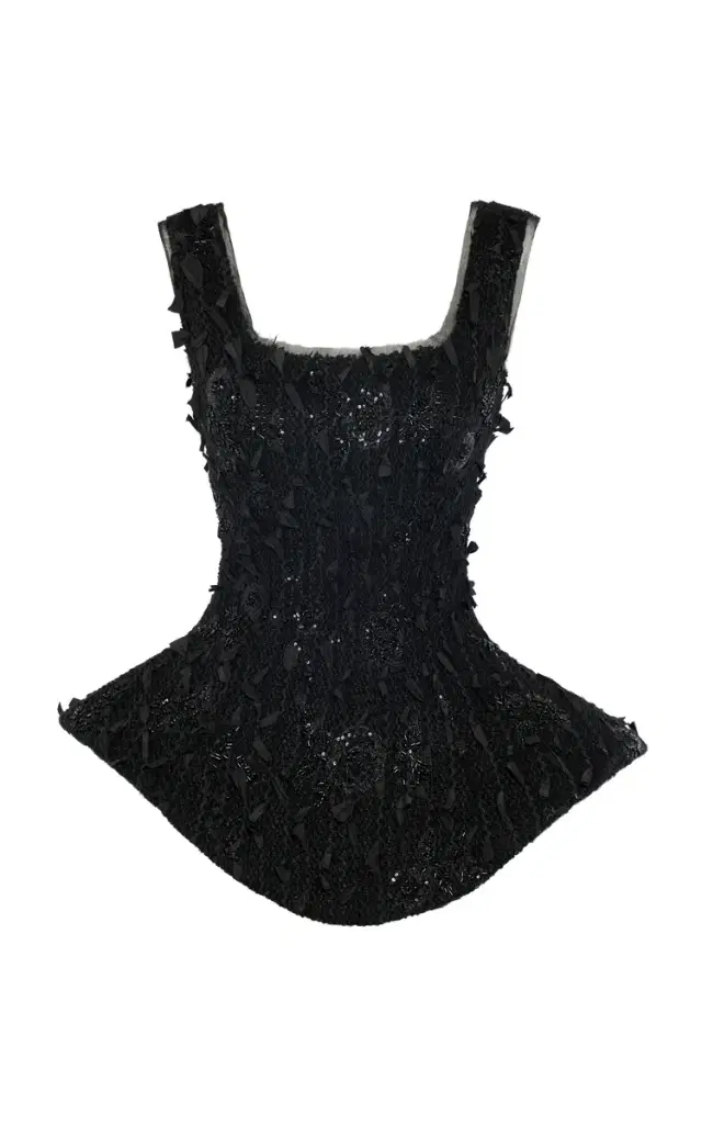 A.W.A.K.E. MODE Ballerina Embellished Silk-Blend Top
