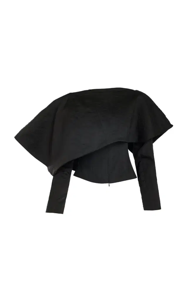 A.W.A.K.E. MODE Folded Flax-Blend Top
