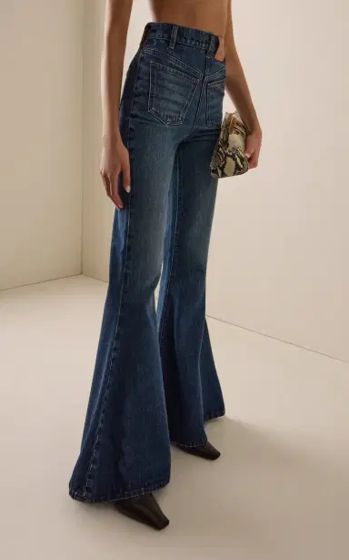A.W.A.K.E. MODE Mirror Rigid High-Rise Flared Jeans | Thumbnail 3 A.W.A.K.E. MODE Mirror Rigid High-Rise Flared Jeans | Thumbnail 3