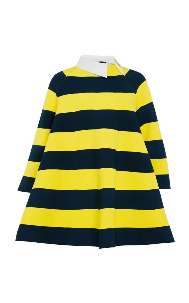 A.W.A.K.E. MODE Knitted Stripe Flared Mini Dress