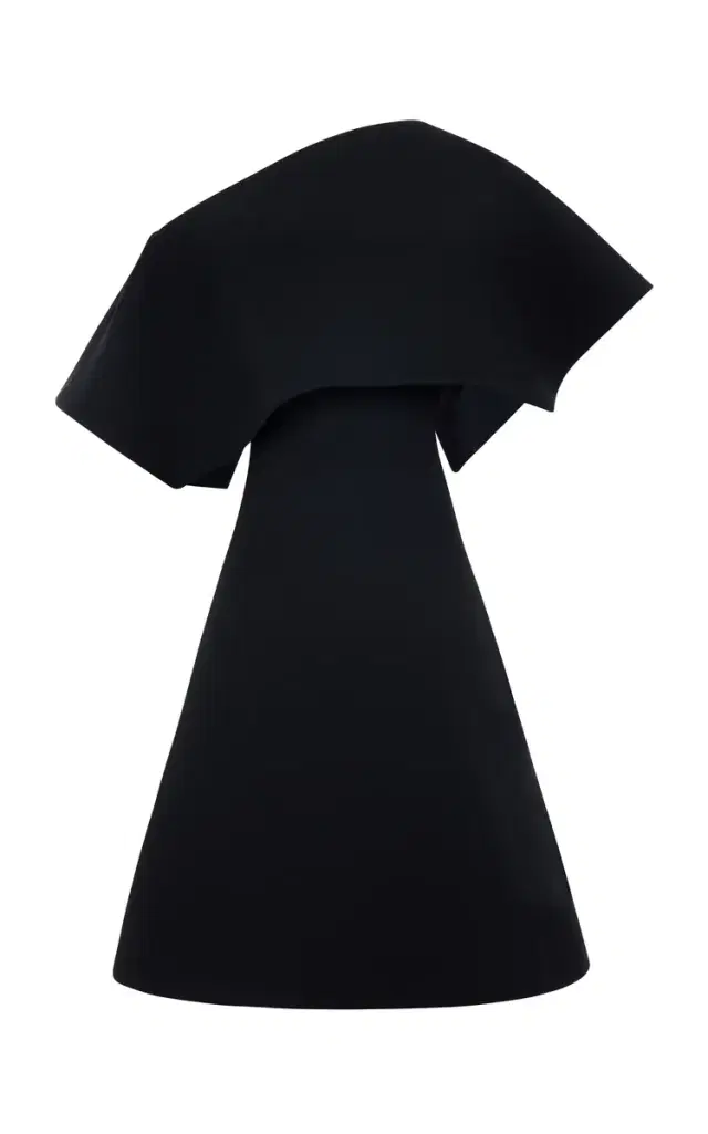 Asymmetric Big Collar Mini Dress