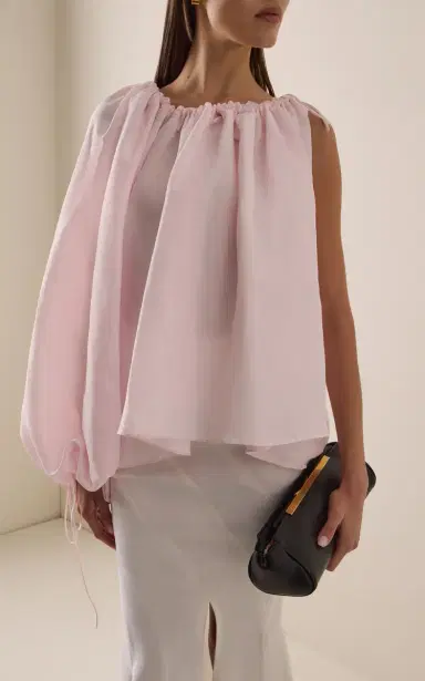A.W.A.K.E. MODE One-Sleeve Linen-Blend Top | Thumbnail 2 A.W.A.K.E. MODE One-Sleeve Linen-Blend Top | Thumbnail 2