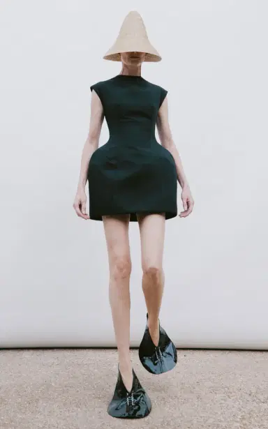 A.W.A.K.E. MODE Cotton-Blend Sculpted Mini Dress | Thumbnail 2