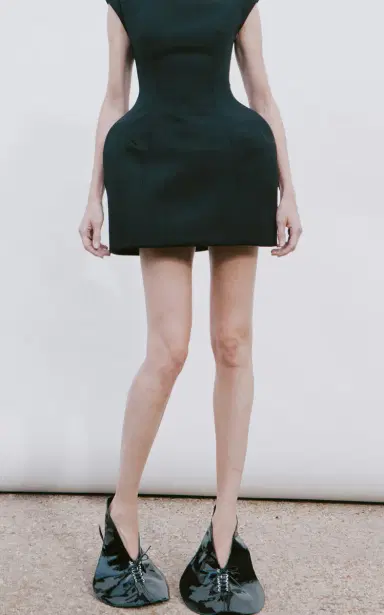 A.W.A.K.E. MODE Cotton-Blend Sculpted Mini Dress | Thumbnail 3