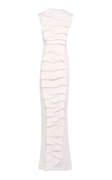 A.W.A.K.E. MODE Ruched Bib-Front Maxi Dress | Thumbnail 5