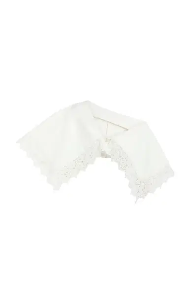 A.W.A.K.E. MODE Cotton-Blend Lace Trim Big Collar Top | Thumbnail 5