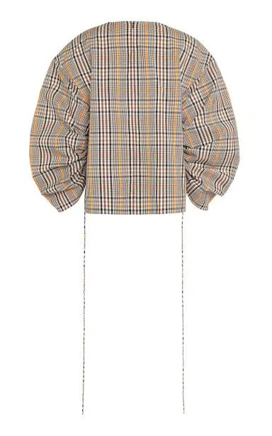 A.W.A.K.E. MODE Puff-Sleeve Cotton-Blend Plaid Top | Thumbnail 5 A.W.A.K.E. MODE Puff-Sleeve Cotton-Blend Plaid Top | Thumbnail 5