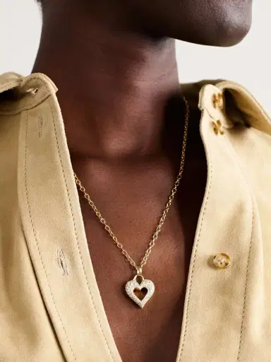 Mizuki Heart 18-karat Gold Diamond Necklace | Thumbnail 2