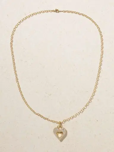 Mizuki Heart 18-karat Gold Diamond Necklace | Thumbnail 4